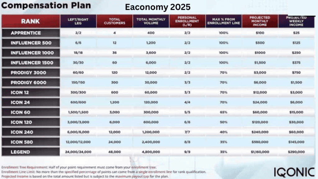 Eaconomy 2025 Compensation Plan